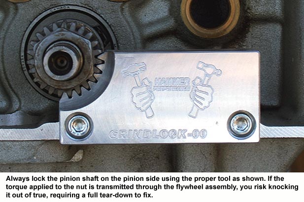 HAMMER PPERFORMANCE GrindLock Pinion Locking Tool in Use